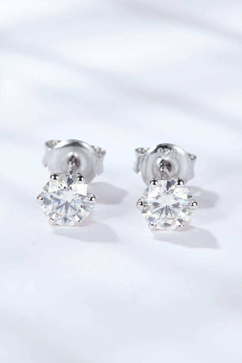 Good Days Ahead Moissanite Stud Earrings - Trendsi - Flyclothing LLC