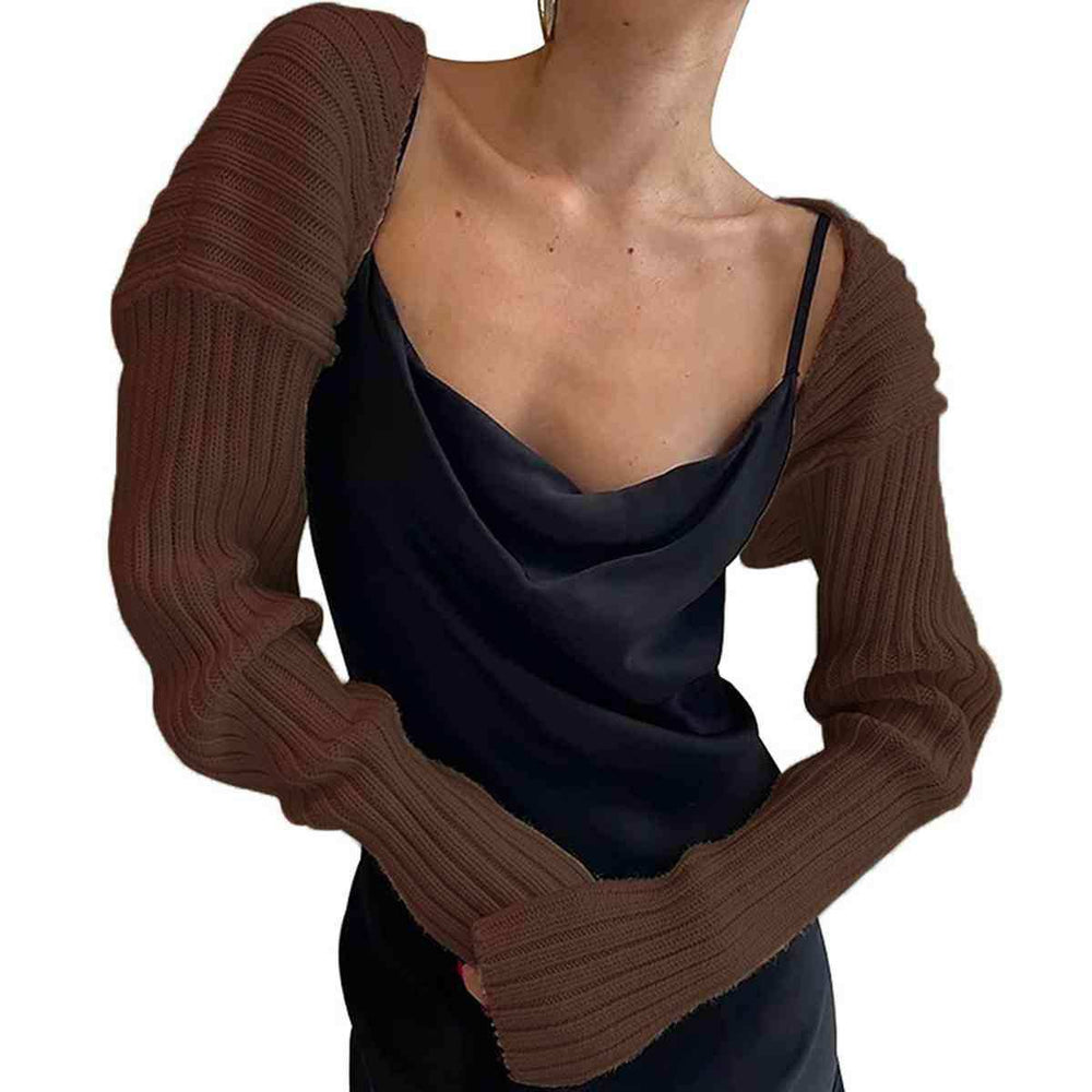 Long Sleeve Knit Bolero - Trendsi - Flyclothing LLC