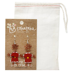Dancing Girl Santa Earrings - Creative Alternatives - Flyclothing LLC