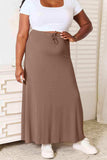 Double Take Full Size Soft Rayon Drawstring Waist Maxi Skirt Rayon - Trendsi - Flyclothing LLC