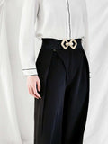 Geometric Buckle Elastic Wide Belt - Trendsi - Flyclothing LLC