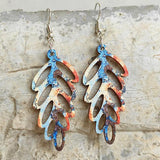 Leaf Shape Wooden Dangle Earrings - Trendsi