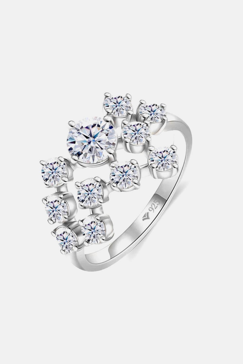 9.27 Carat Moissanite 925 Sterling Silver Ring - Trendsi
