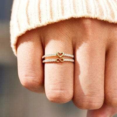 Zircon 925 Sterling Silver Heart Shape Ring - Trendsi - Flyclothing LLC