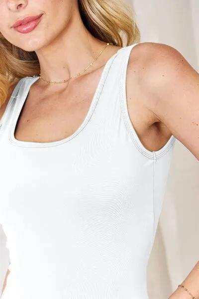 Basic Bae Full Size Square Neck Sleeveless Bodysuit - Trendsi - Flyclothing LLC