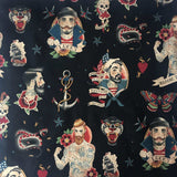 Love Pirates of the Caribbean Western Cotton Bandana in Black - Rockmount Clothing - Flyclothing LLC