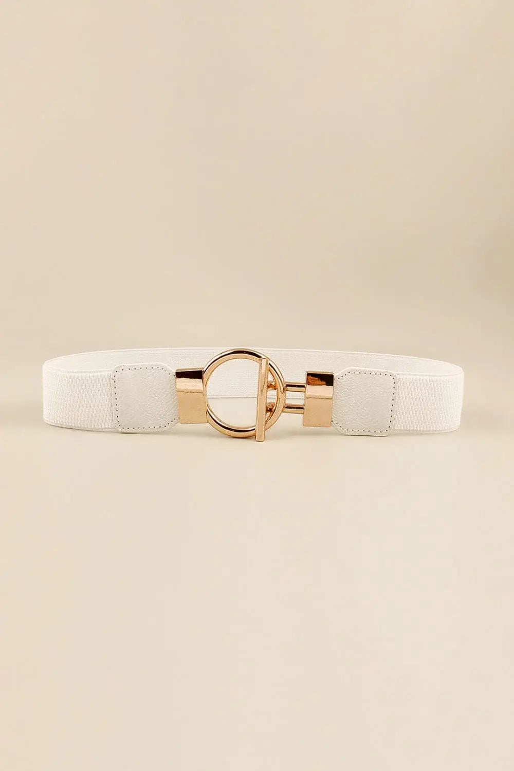 Circle Shape Buckle Zinc Alloy Buckle PU Leather Belt - Trendsi - Flyclothing LLC