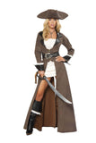 Roma Costume Deluxe 4pc Pirate Captain - Roma Costume
