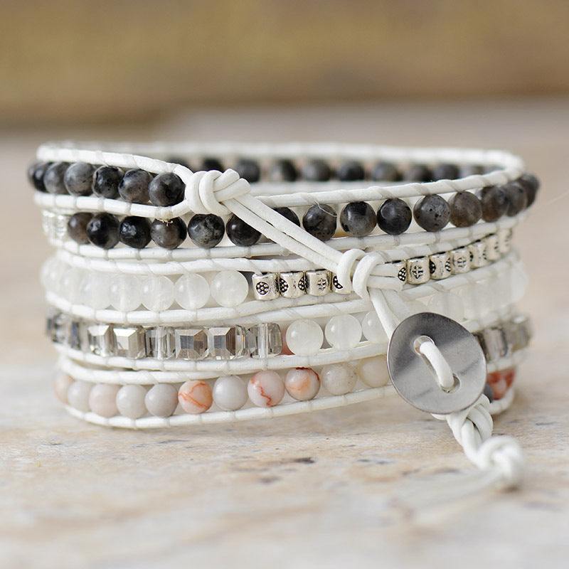 Natural Stone Layered Bracelet - Trendsi