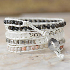 Natural Stone Layered Bracelet - Trendsi