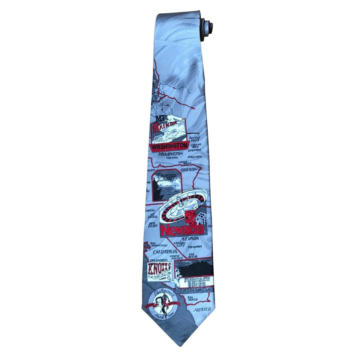 Limited-Edition West Coast Red Silk Tie - Flyclothing LLC