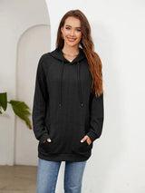 Raglan Sleeve Front Pocket Hoodie - Trendsi - Flyclothing LLC
