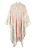 Heathered Fringe Hem Poncho - Trendsi - Flyclothing LLC