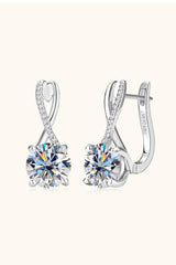 4 Carat Moissanite 925 Sterling Silver Earrings - Trendsi - Flyclothing LLC