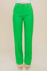 LOVE TREE High Waist Straight Pants - Trendsi