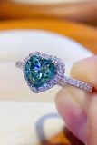 1-Carat Moissanite Heart Ring - Trendsi