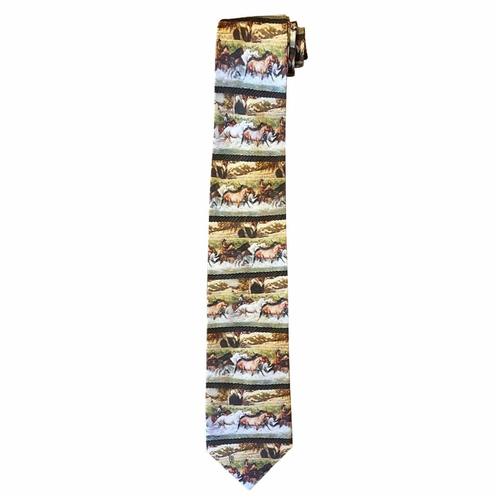 Limited-Edition Shooting the Cheyenne River Silk Tie by Jeff Segler - Rockmount Clothing