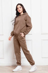 Drop Shoulder Long Sleeve Hoodie and Pants Set - Trendsi - Flyclothing LLC