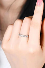 Charming Moissanite 925 Sterling Silver Ring - Trendsi