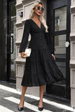 Tiered Ruched Button Up Midi Dress - Flyclothing LLC