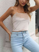 Straight Neck Cropped Cami - Trendsi - Flyclothing LLC