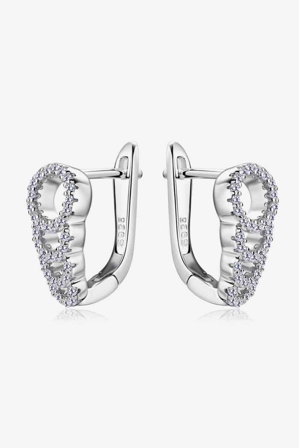 Moissanite 925 Sterling Silver Earrings - Trendsi - Flyclothing LLC