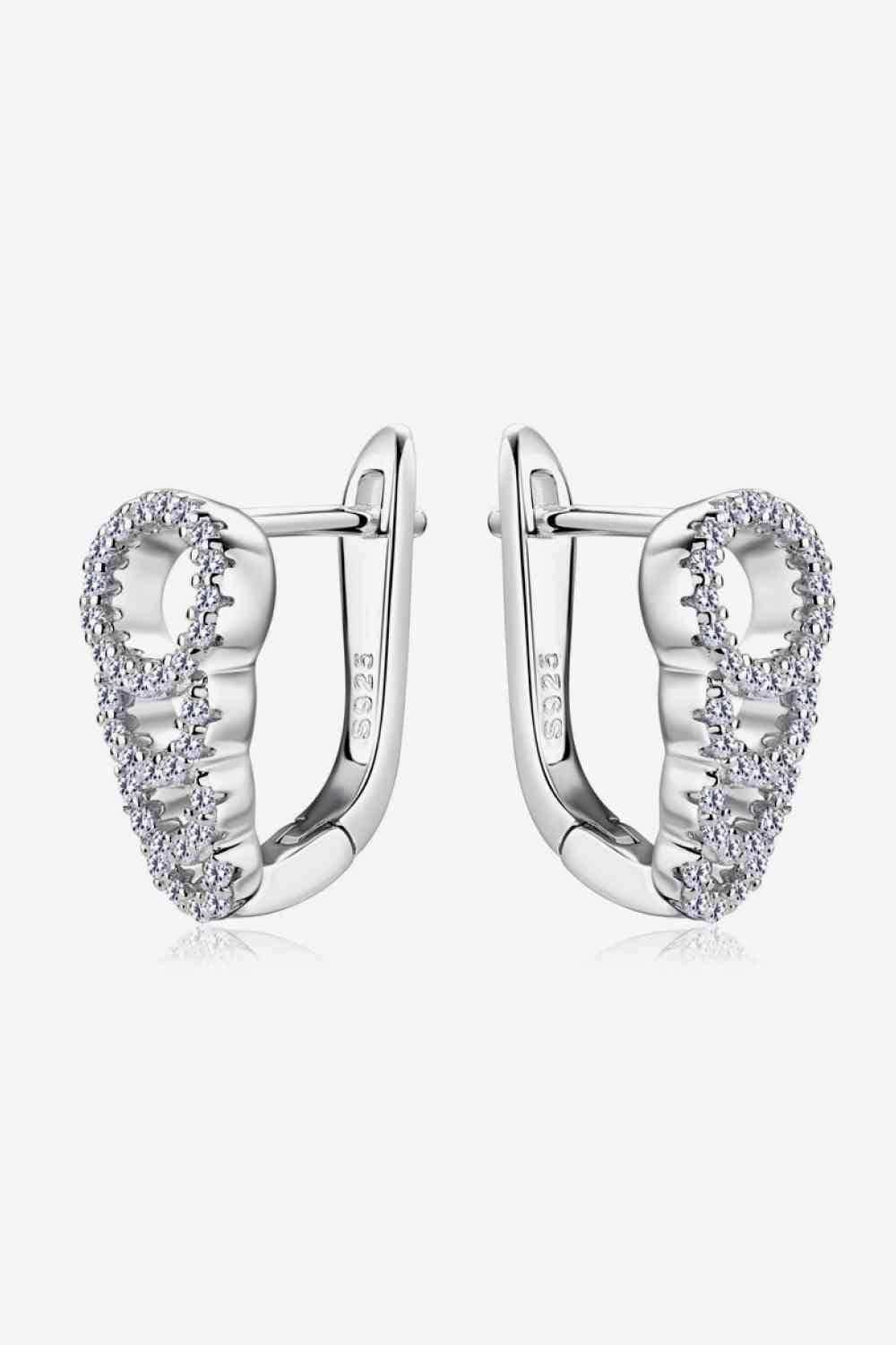 Moissanite 925 Sterling Silver Earrings - Trendsi - Flyclothing LLC