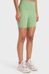 Staying Cozy Wide Waistband Biker Shorts - Trendsi - Flyclothing LLC