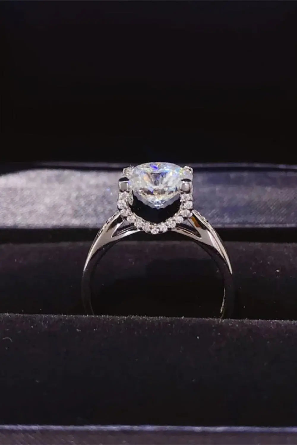 2 Carat Moissanite 925 Sterling Silver Ring - Trendsi - Flyclothing LLC