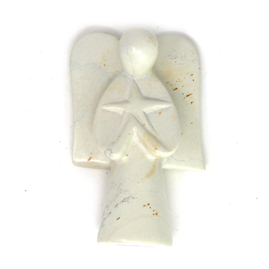 Angel Soapstone Sculpture Holding Star - SMOLArt