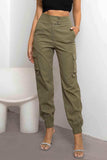 High Waist Cargo Pants - Trendsi - Flyclothing LLC