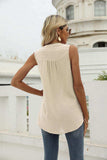 Swiss Dot Notched Neck Tank - Trendsi - Flyclothing LLC