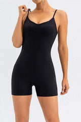 Spaghetti Strap Round Neck Romper - Trendsi - Flyclothing LLC