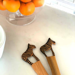 Zebra Salad Serving Set - Flyclothing LLC