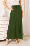 Double Take Full Size Soft Rayon Drawstring Waist Maxi Skirt Rayon - Trendsi - Flyclothing LLC
