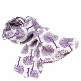 Hand-printed Cotton Scarf, Tree of Life Design - Asha Handicrafts