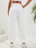 Textured Pull-On Joggers - Trendsi