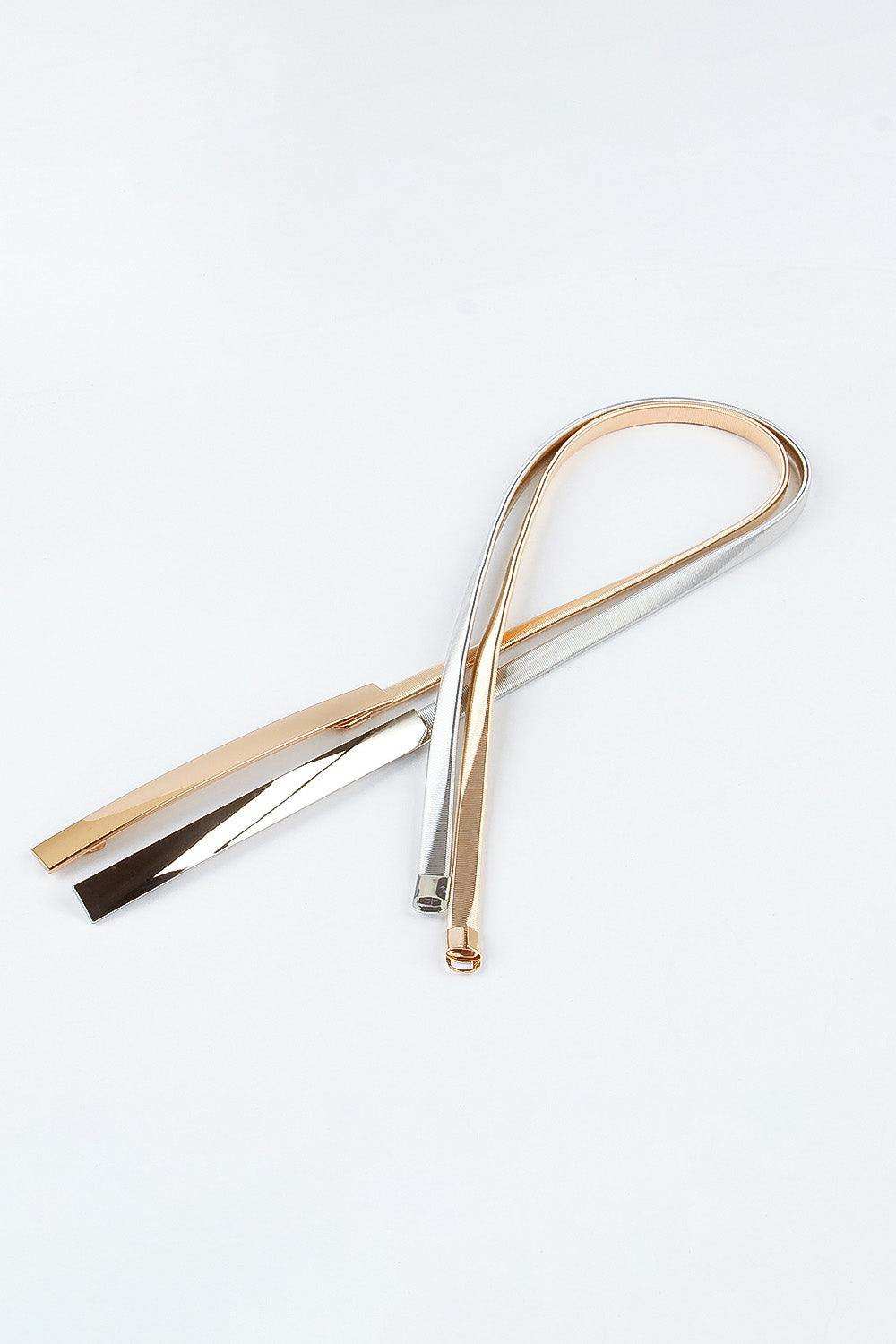 Elastic Iron Skinny Belt - Trendsi - Flyclothing LLC