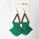Tassel Detail Geometric Earrings - Trendsi - Flyclothing LLC