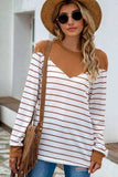 Striped Round Neck Long Sleeve T-Shirt - Trendsi - Flyclothing LLC