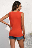 Buttoned Deep V Tank - Trendsi - Flyclothing LLC