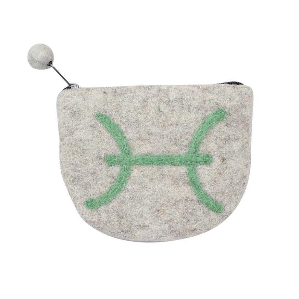 Felt Pisces Zodiac Coin Purse - Global Groove - Flyclothing LLC