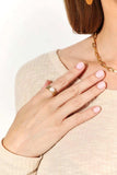 Adored Pearl Stainless Steel Open Ring - Trendsi - Flyclothing LLC