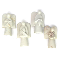 Angel Soapstone Sculpture Holding Heart - SMOLArt