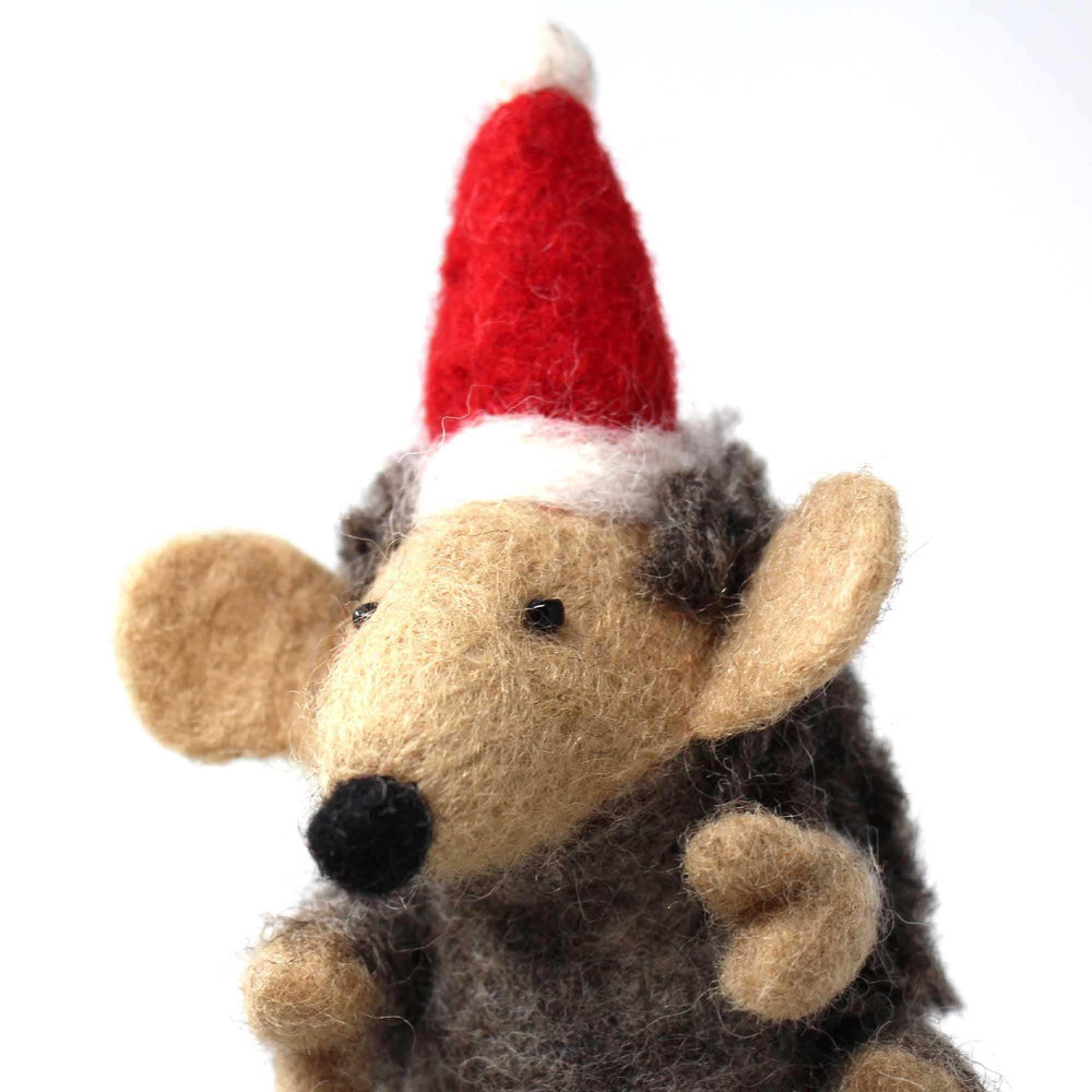 Hand Felted Christmas Ornament: Hedgehog - Global Groove (H) - Global Groove - Flyclothing LLC