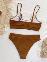 Scoop Neck Spaghetti Strap Two-Piece Swim Set - Trendsi - Flyclothing LLC