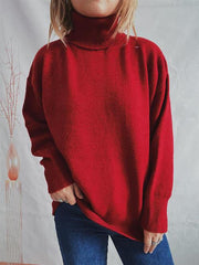 Turtleneck Long Sleeve Sweater - Flyclothing LLC