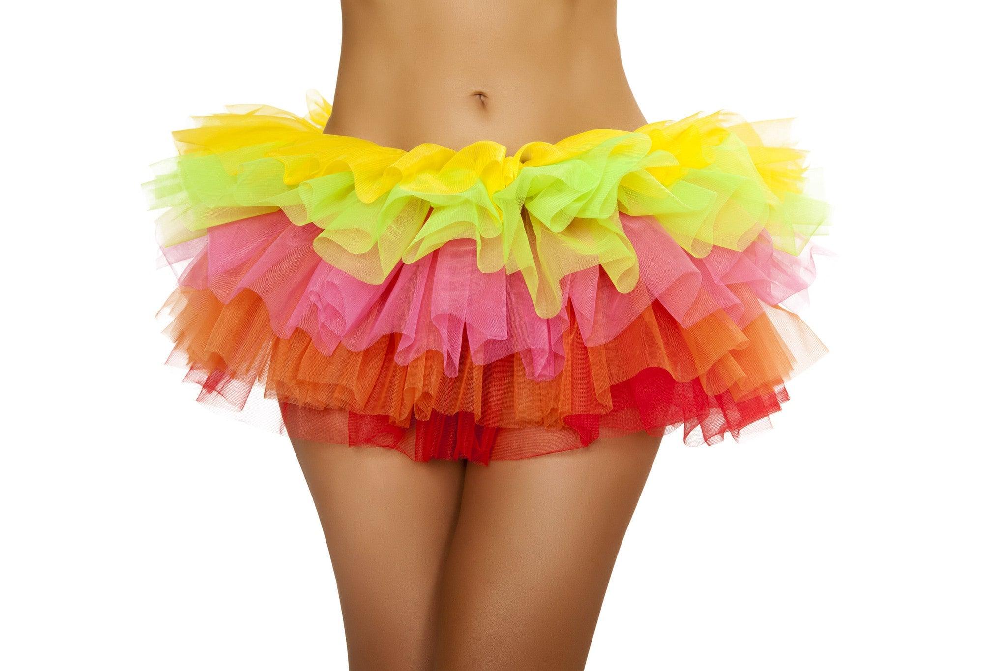 Roma Costume Mini Petticoat features as fluffy and ruffle striped - Flyclothing LLC