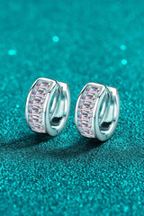 1.8 Carat Moissanite 925 Sterling Silver Huggie Earrings - Trendsi - Flyclothing LLC