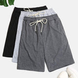 Mens Drawstring Waist Three-Piece Shorts Set - Trendsi - Flyclothing LLC